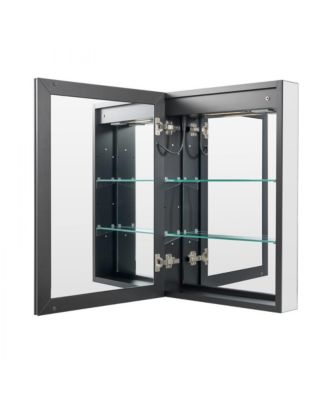 Recessed Wall Medicine Cabinet with Side Mirrors and Lighting