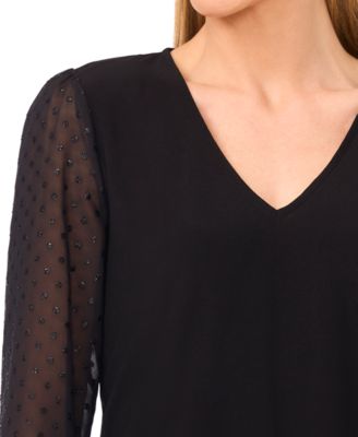 Women's Long Sleeve V-Neck Top