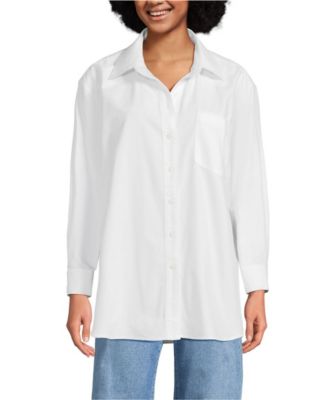 Women's Oversized Oxford Button Front Shirt