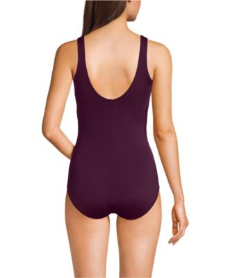 Women's Long Torso Tugless Low Leg One Piece Swimsuit