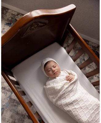 Baby Girls 3 Piece Baby Unisex "Simply Sweet" White 100% Cotton Knit Cardigan Set