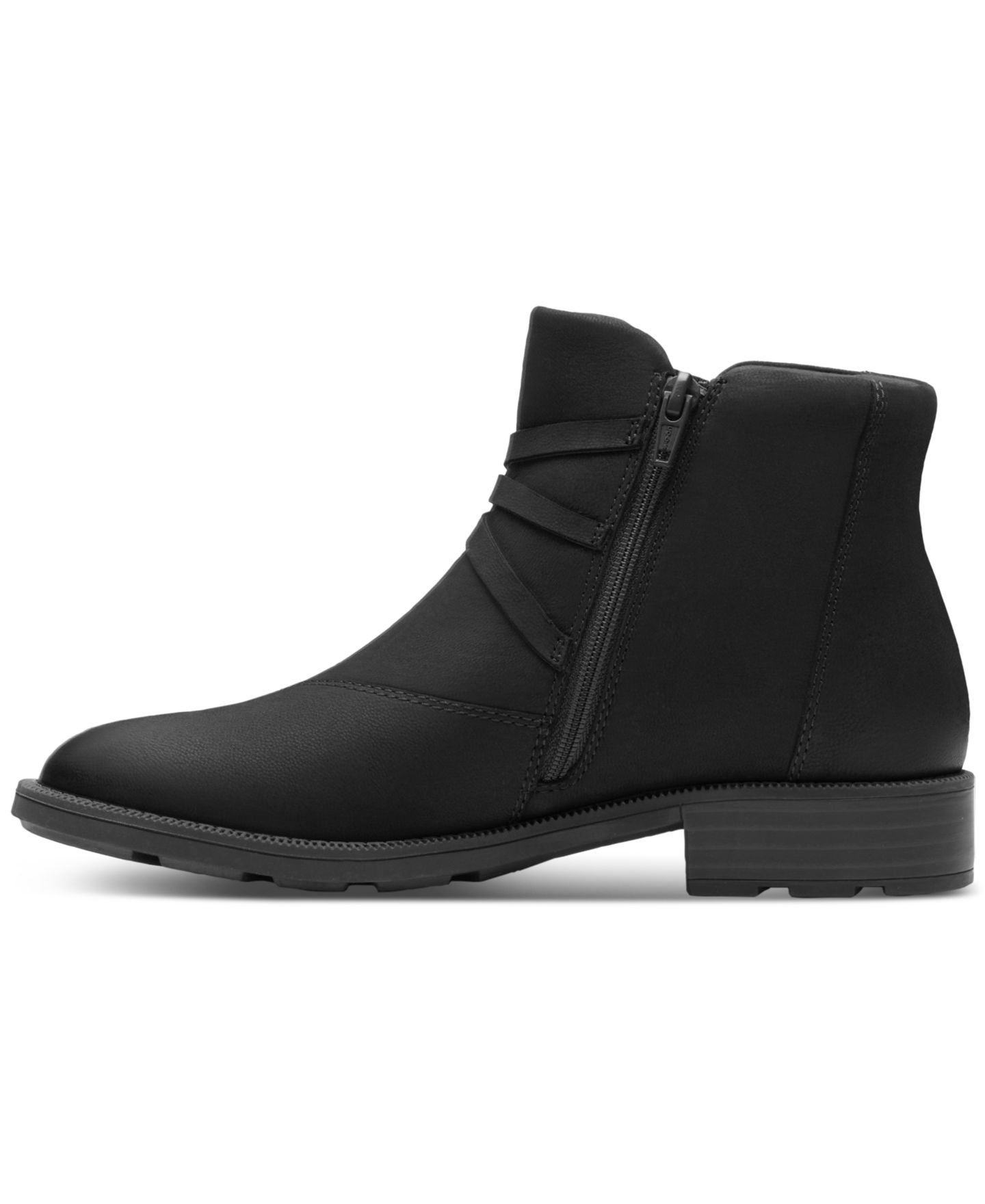 Женские ботинки Clarks Adalynn Faye Ankle Booties, цвет: Чёрный нубуковый — фото 6