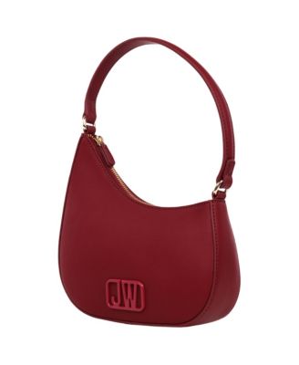 Smooth PU Shoulder Bag with Tonal 3D Logo