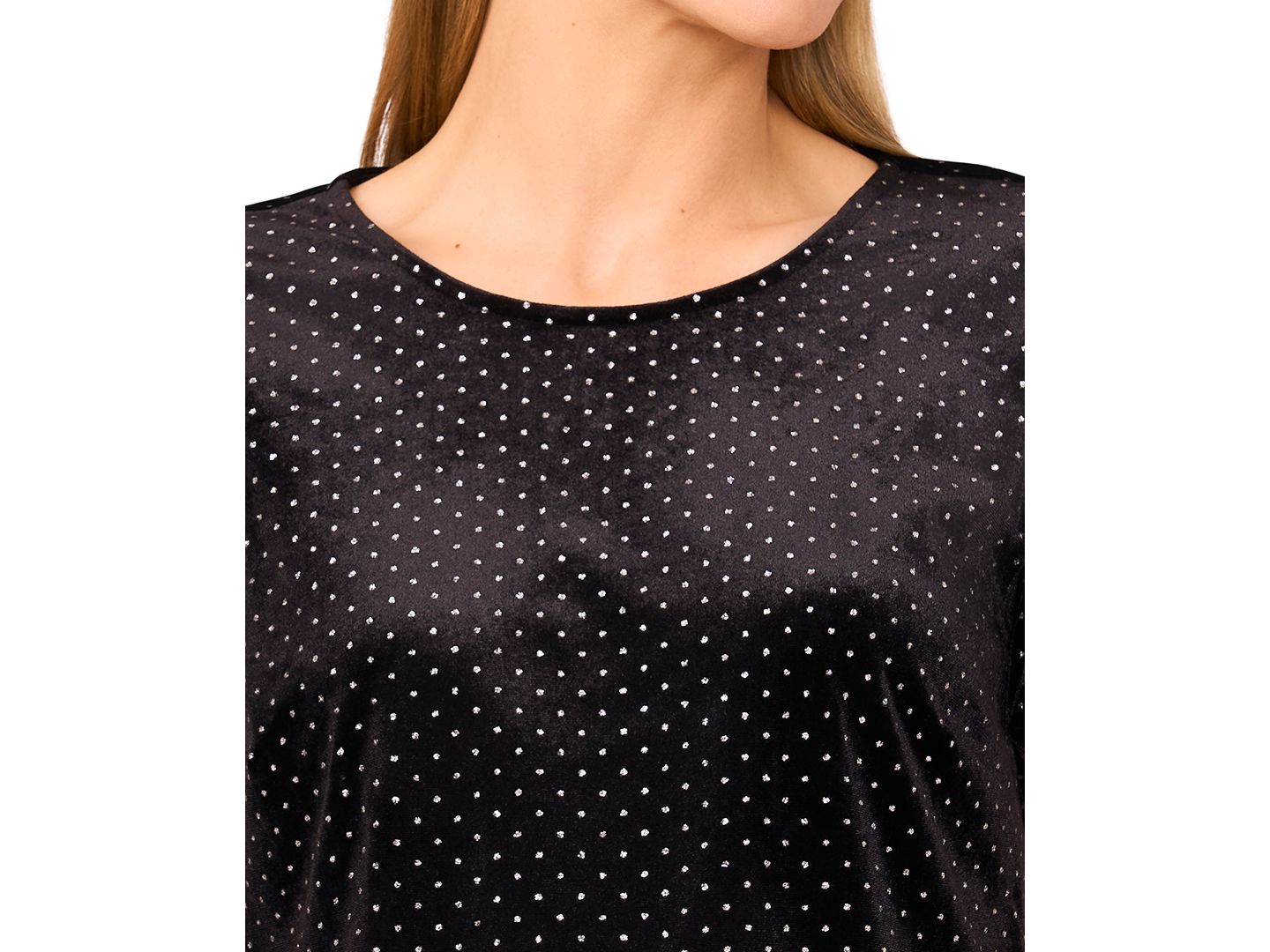 Женский топ CeCe Bubble Sleeve Knit, цвет: Насыщенный чёрный — фото 2