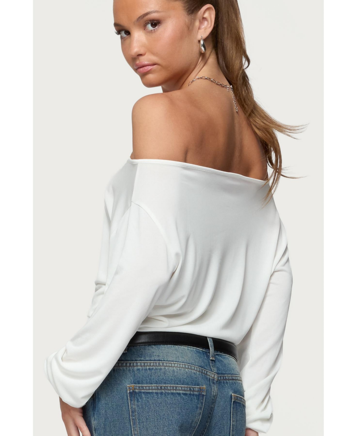 Edikted Women's Nannie Off Shoulder Oversized Top