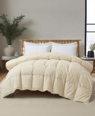Unikome All Season 300 Thread Count Cotton Goose Down Fiber Comforter In Neutral