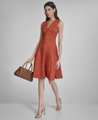 Women's Sleeveless Fit and Flare Short Dress