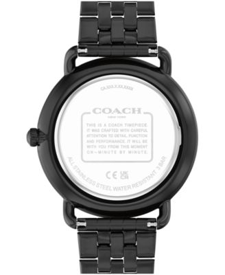 Men's Elliot Ionic Plated Black Stainless Steel Bracelet Watch, 43mm