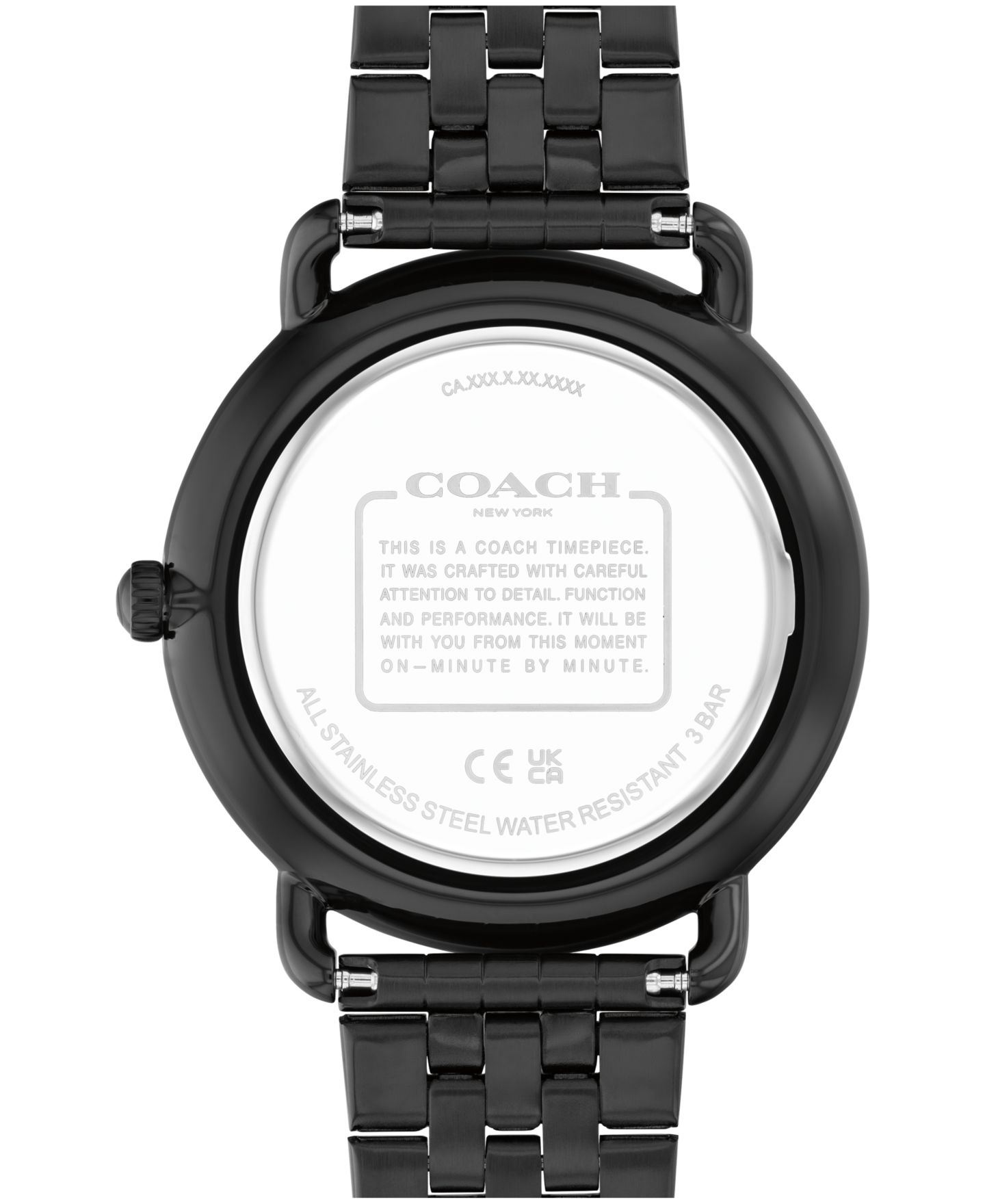 Мужские часы Coach Elliot, браслет из чёрной нержавеющей стали с ионным покрытием, 43 мм — фото 2