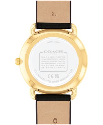 Women's Elliot Black Leather Strap Watch, 36mm