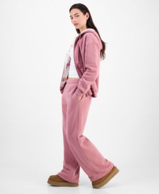 Juniors' Full-Zip Faux-Fur-Lined Hoodie & Faux-Fur-Lined Sweatpants