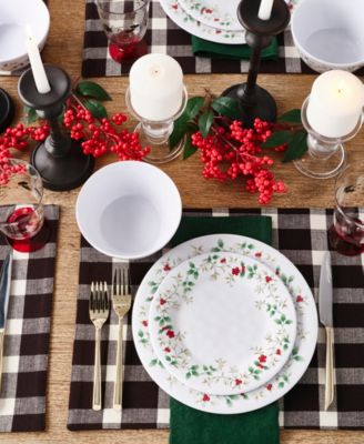 Holiday Melamine 24 Pc. Dinnerware Set, Service for 8