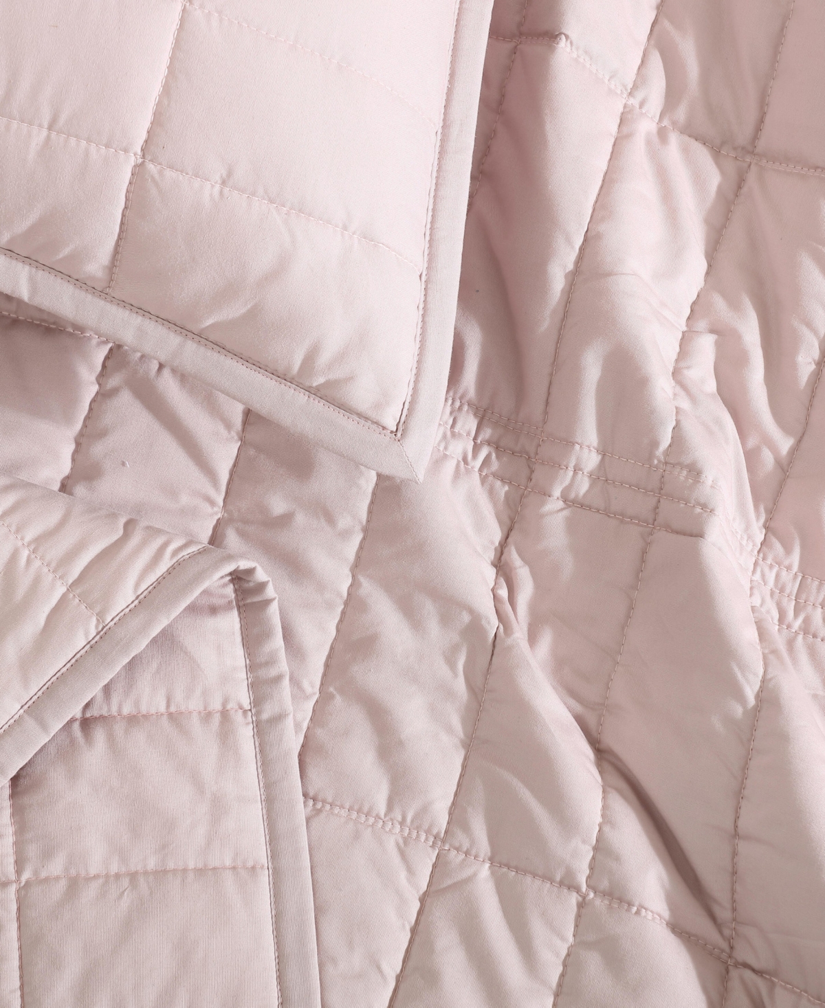 Calvin Klein Washed Percale Solid Cotton 2-pc. Quilt Set, Twin In Pink