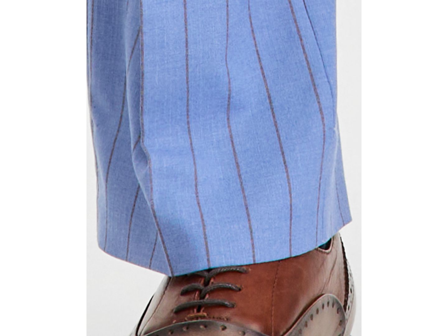 Мужские брюки Tayion Collection Classic-Fit Blue Pinstripe Suit Separates, цвет: Синий — фото 6