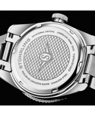 Voyager 4017 Men s GMT Diver Watch – Swiss Quartz Movement, 49mm Case, Rotating Bezel, Stainless Steel Bracelet