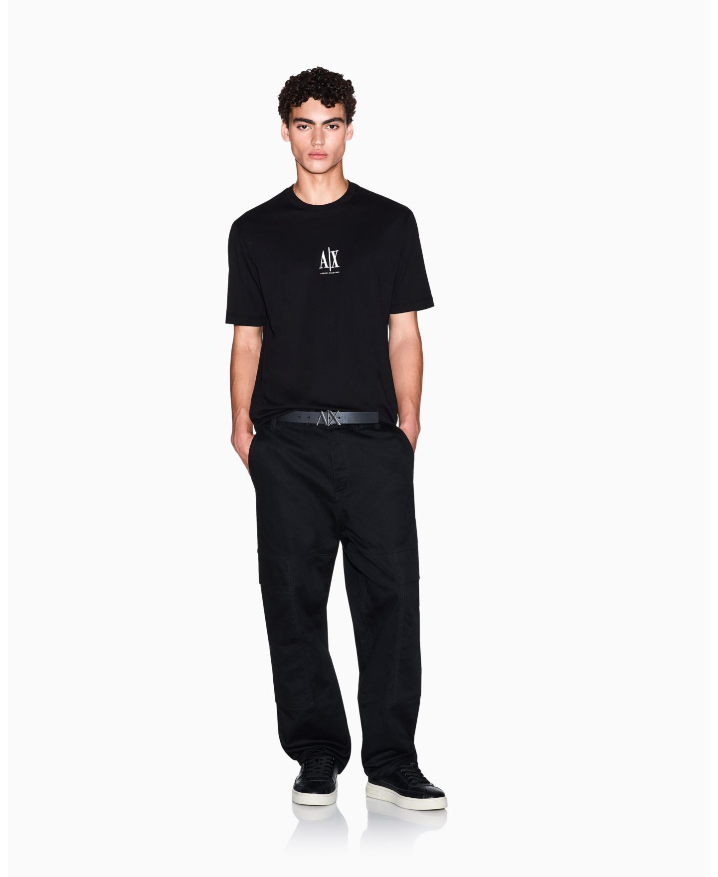 Мужская футболка A|X Armani Exchange Small Logo Icon, цвет: Чёрный — фото 2