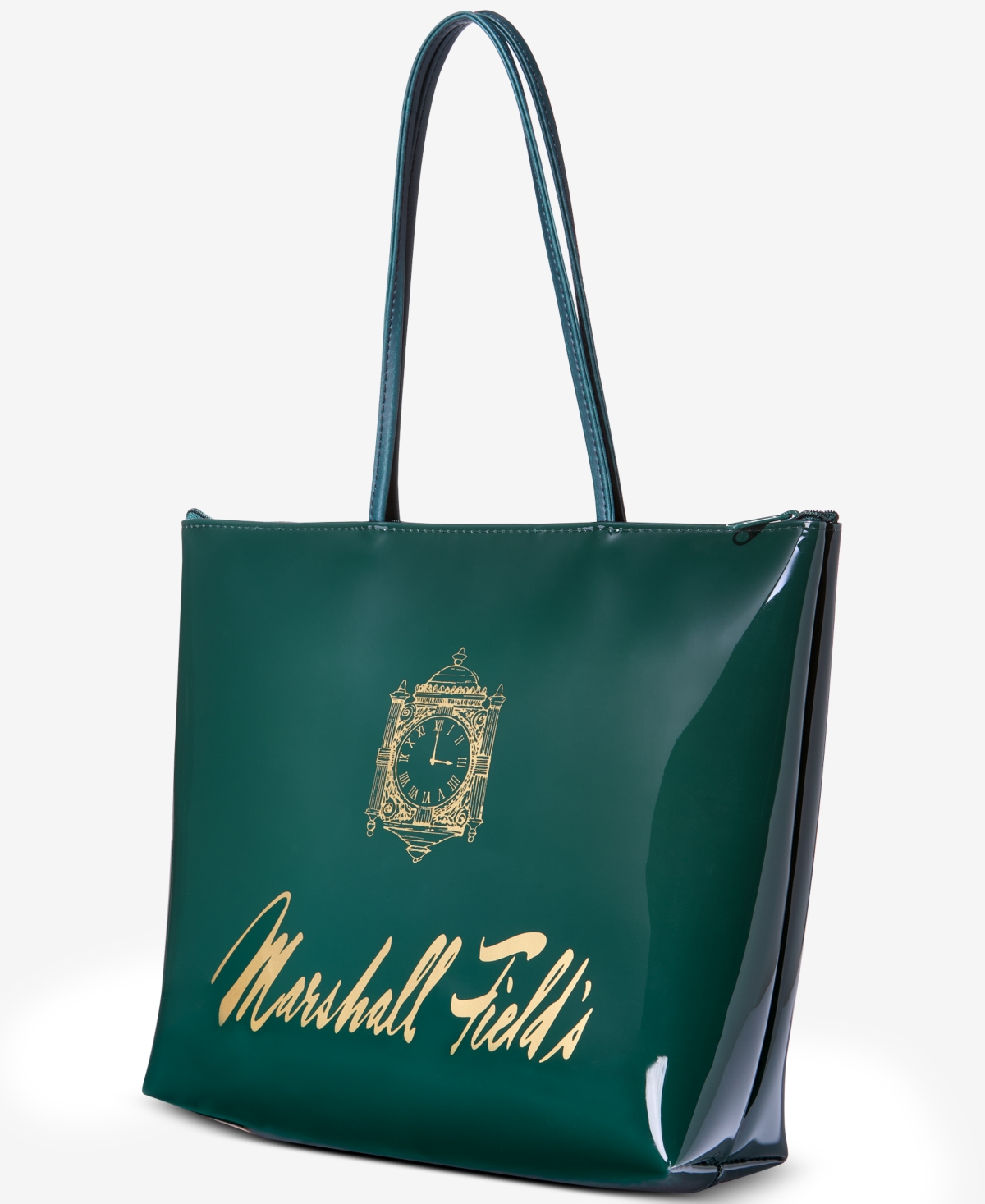 Macy's Marshall Field's Large Zip Tote Bag,  Exclusive In Green