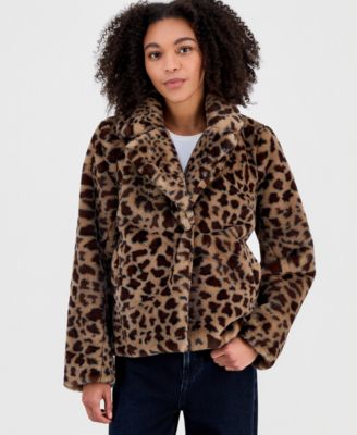 Juniors' Faux-Fur Jacket