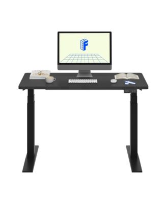 E7-COMMERCIAL Electric Adjustable Standing Desk, Rectangular Chipboard, Black