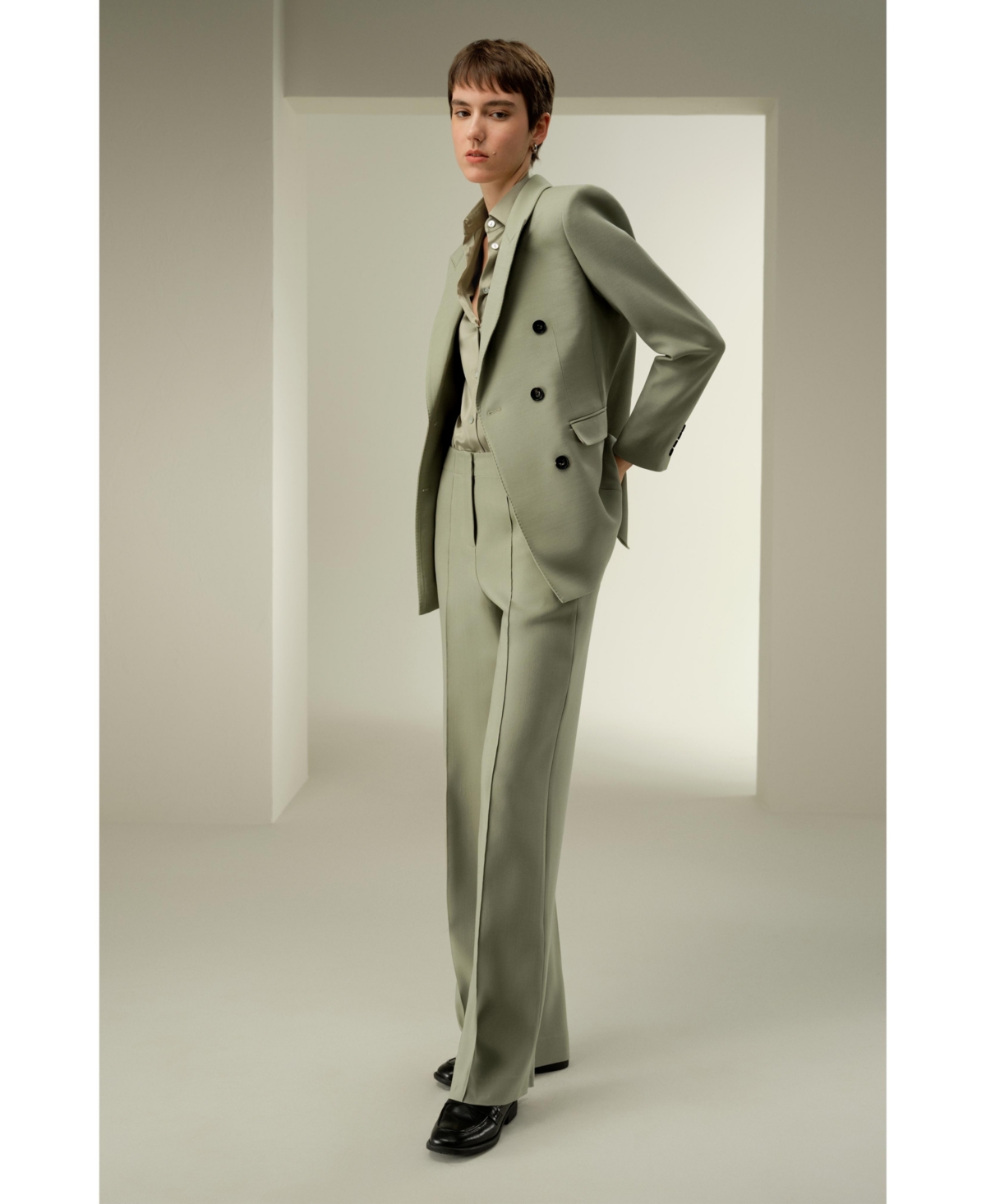 Lilysilk Women's Double Breasted Lapel Blazer