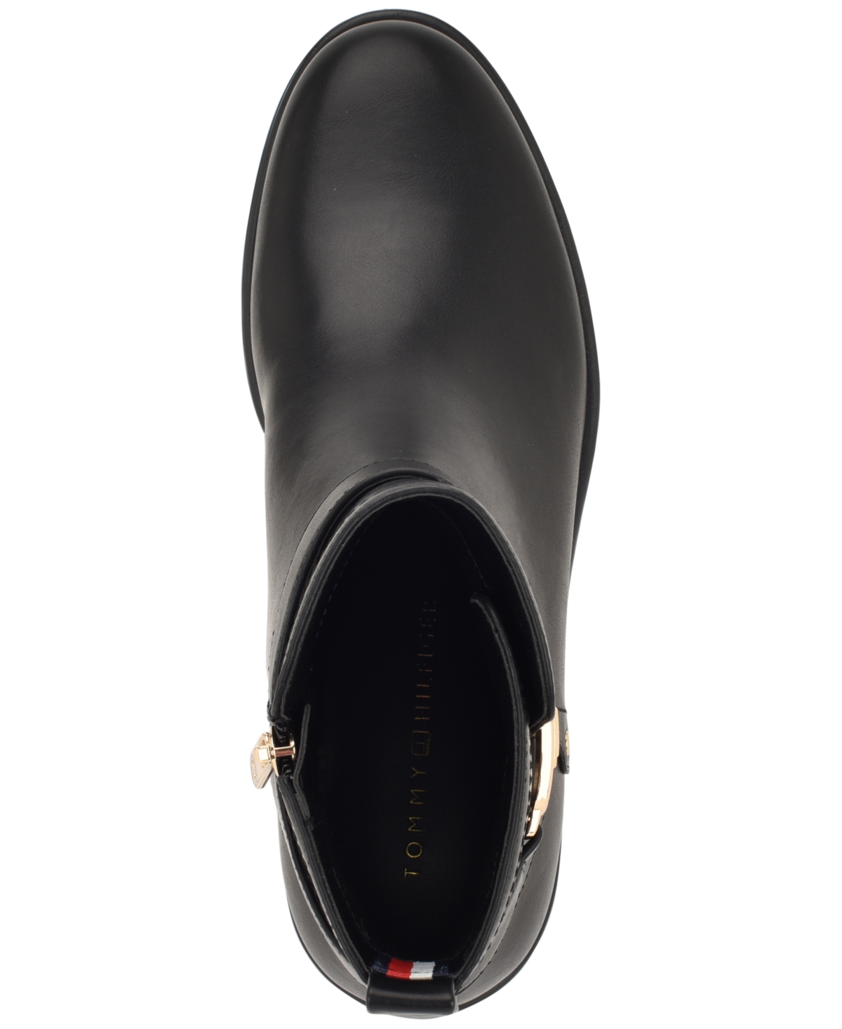 Tommy Hilfiger Women's Ivaide Logo Strap Block Heel Booties In Black