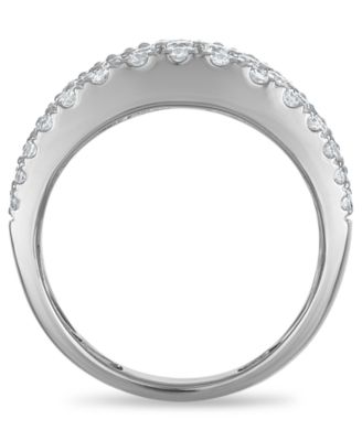 Diamond 5-Row Pave Band Ring (2 ct. t.w.) in 14k White Gold