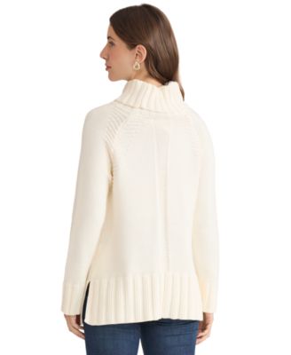 Women's Raglan Sleeve Funnel Neck Sweater