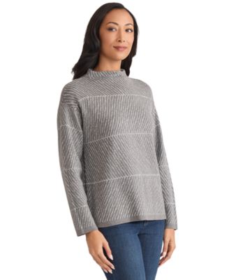 Women's Lurex Mock Neck Sweater