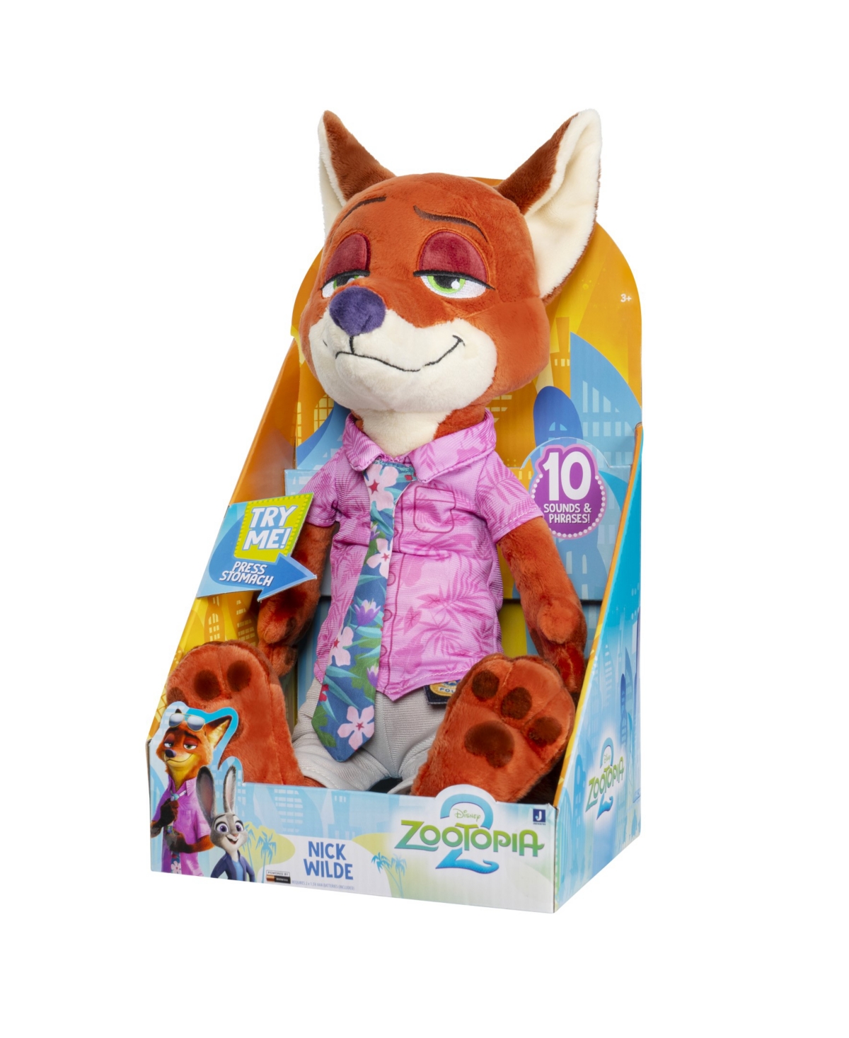 Zootopia Nick Wilde 14" Feature Talking Plush In Multi