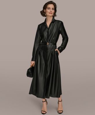 Women's Button Front Midi Dress