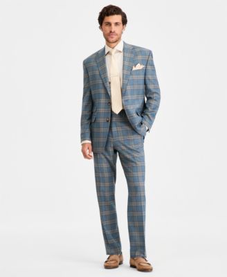 Men's Classic-Fit Plaid Suit Separates 