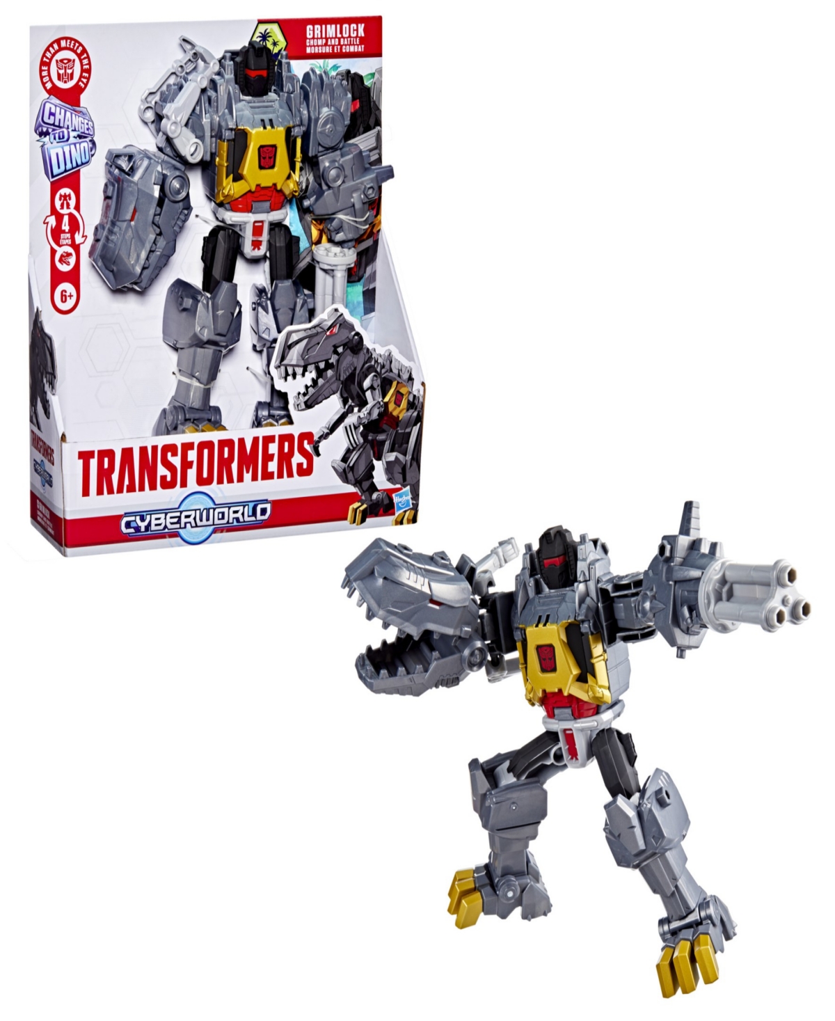 Transformers Cyberworld Grimlock Chomp And Battle In Gray