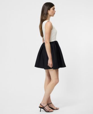 Women's Structured Square Neck Sleeveless Mini Dress