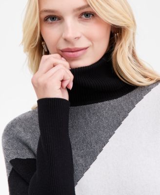 Women's T-Neck Long Sleeve Pull-On Sweater