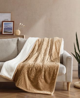 Mountain Valley Ribbed Plush Heated Throw, 70" x 50"