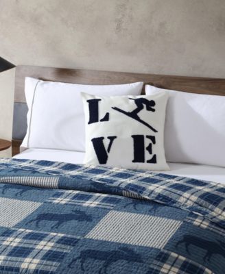Love Ski Decorative Pillow, 20" x 20"
