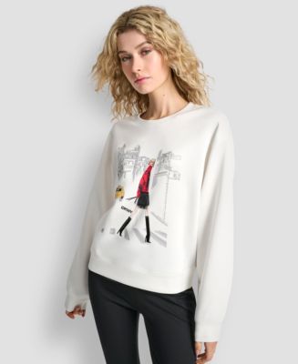 DKNY Women's Crossing Times Square Print Sweatshirt Macy's
