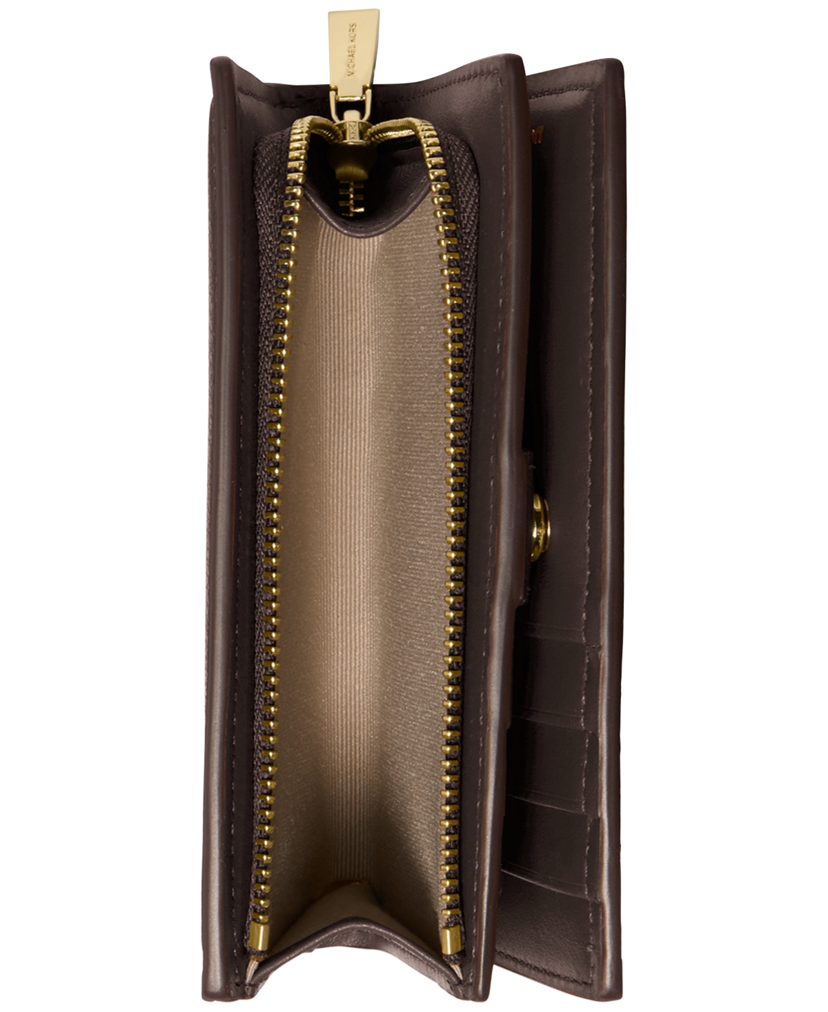 Michael Kors Bryant Leather Zip Around Wallet In Brown