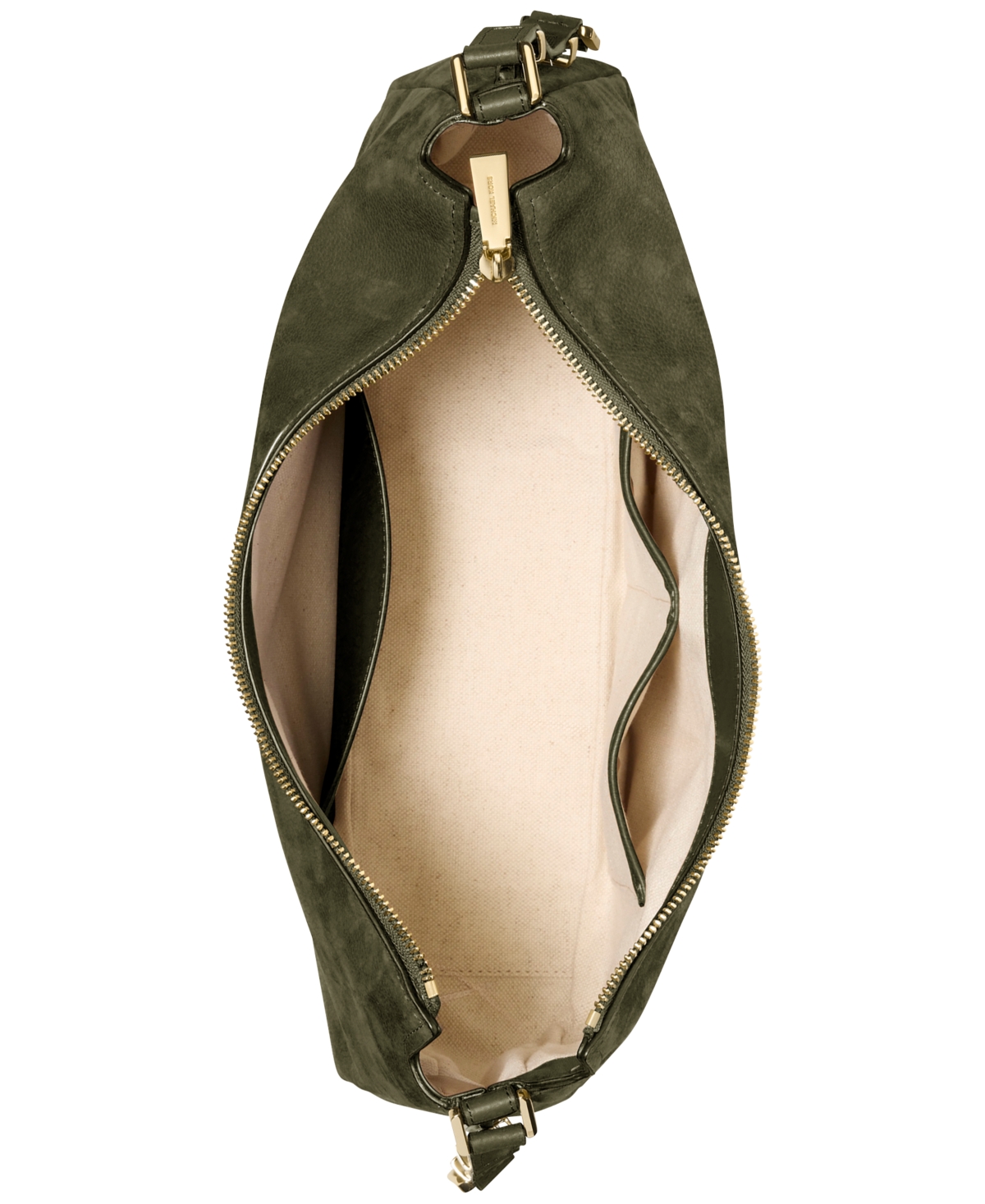 Michael Kors Nolita Medium Nubuck Convertible Shoulder Bag In Green