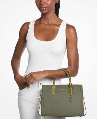 Michael Kors Women's Laila Medium Color-Block Leather Satchel Bag