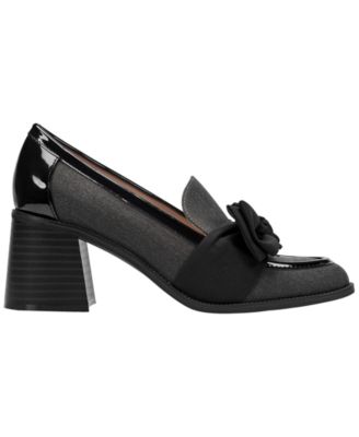 Women's Korrar Bow Stacked Block Heel Loafers