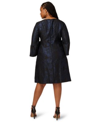 Plus Size A-Line Jacquard Dress