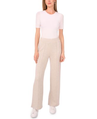 Women's Center Front Pleated Wide Leg Pants