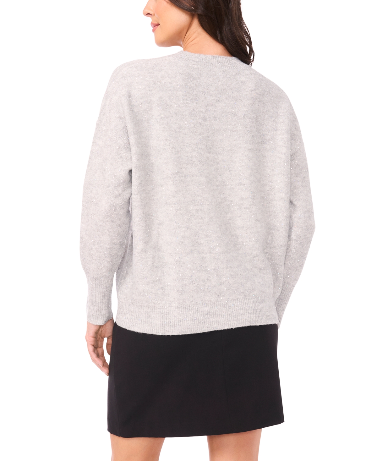 Vince Camuto Women's Crewneck Sequin Long-Sleeve Sweater