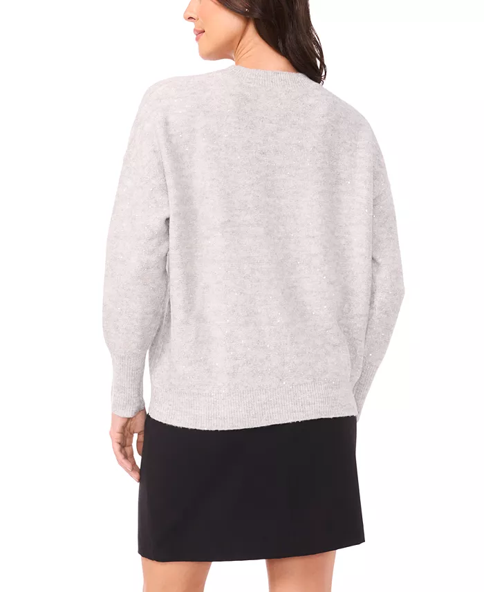 Women's Crewneck Sequin Long-Sleeve Sweater - thumbnail 6