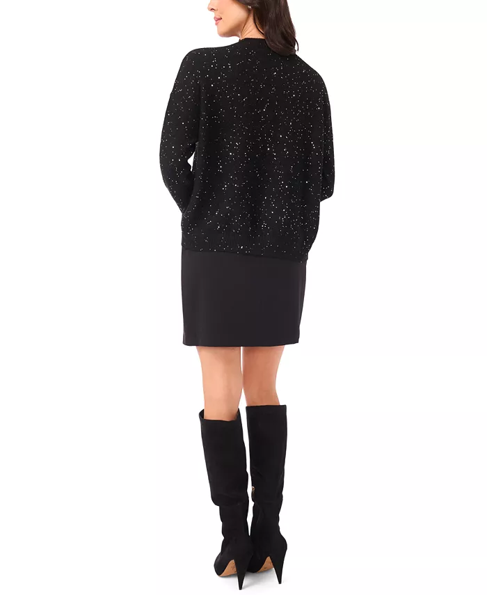 Women's Crewneck Sequin Long-Sleeve Sweater - thumbnail 4