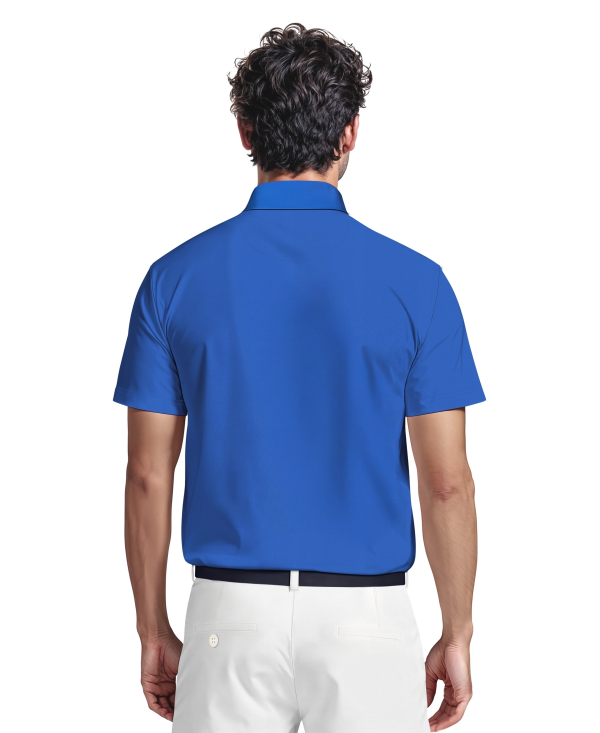 Pga Tour Men's Airflux Regular-fit Mesh Performance Golf Polo Shirt In Blue