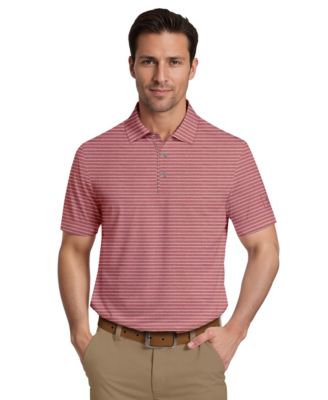 Men's Heathered Stripe Golf Polo Shirt