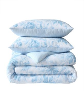 Anja Textured Toile Washed Microfiber 5-Pc. Comforter Set, Twin XL