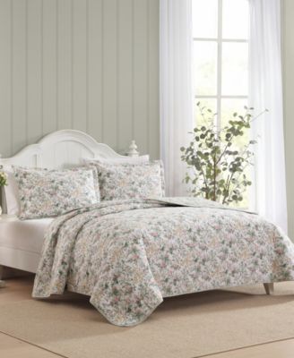 Bramble Floral Cotton 3-Pc. Quilt Set, King